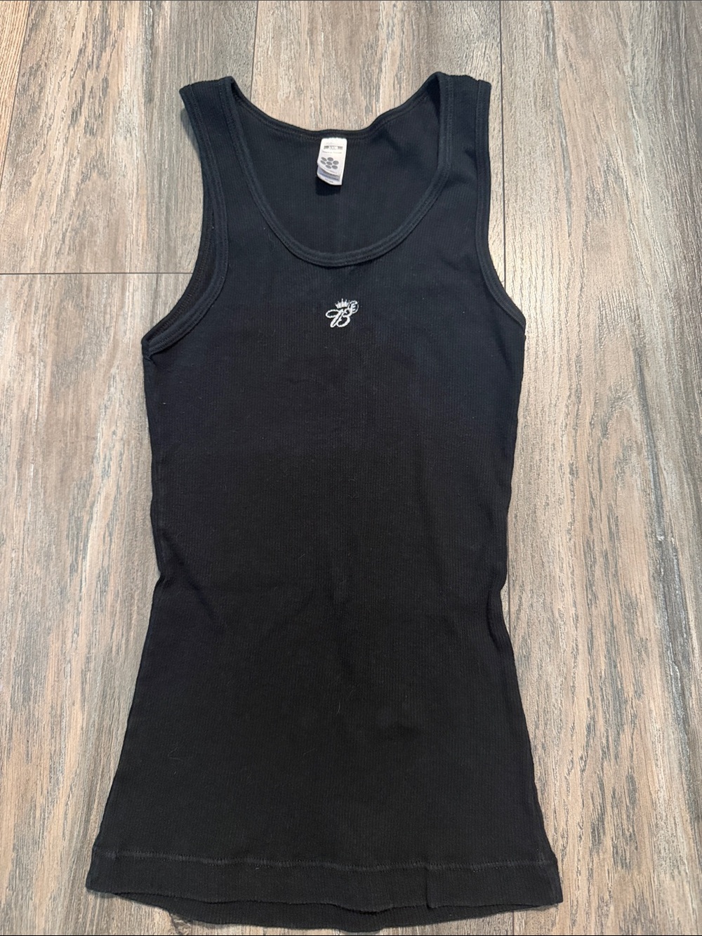 American Apparel Black Ribbed Tank Top made in USA